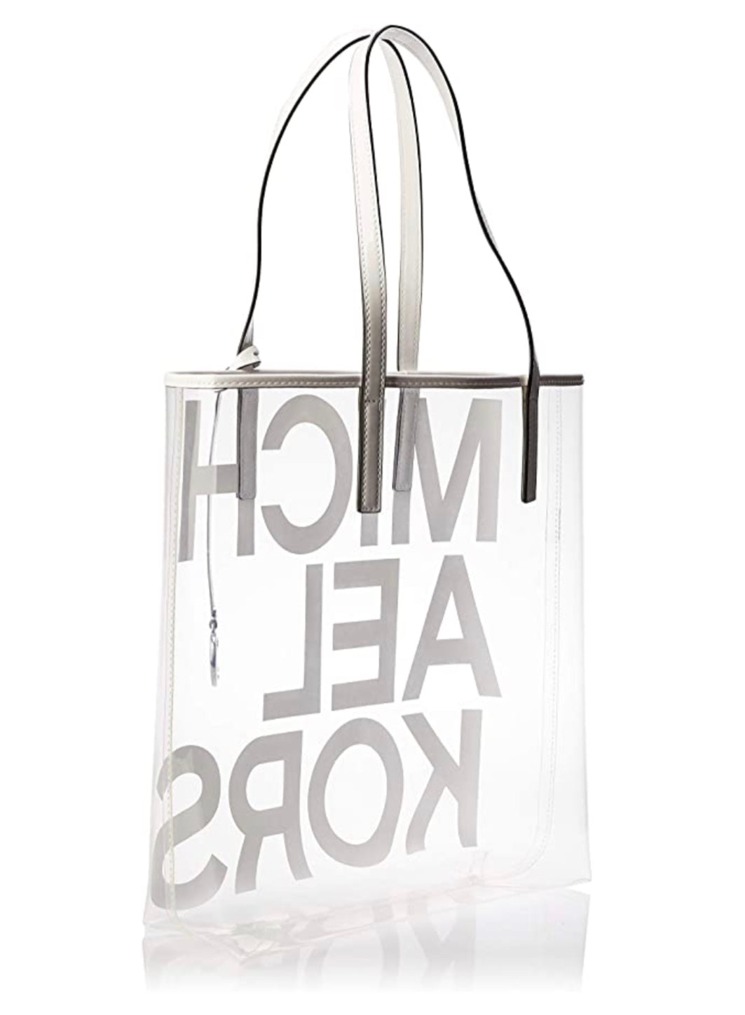 Michael Kors Large Graphic Logo Print Clear Tote Bag